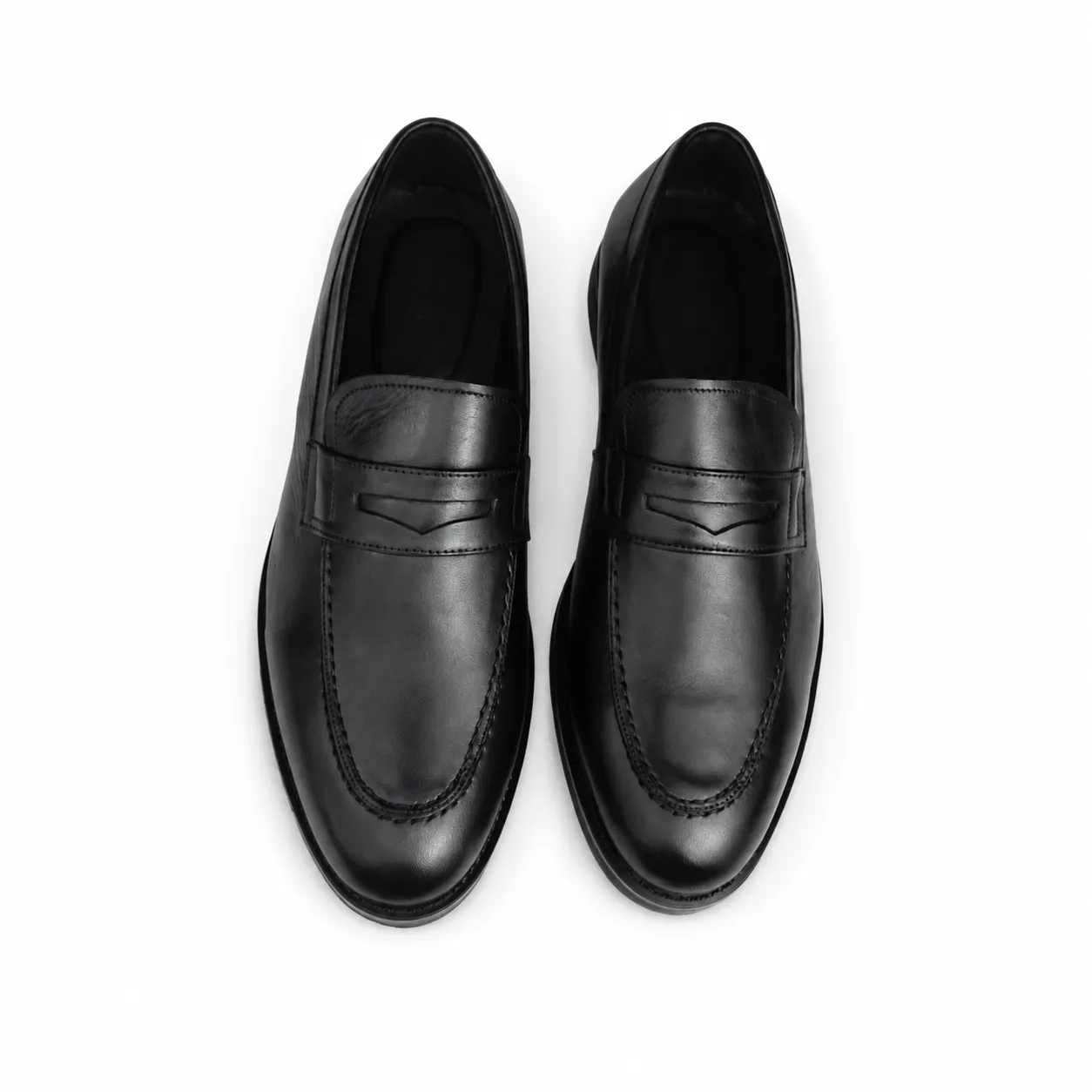 CHAUSSURE HOMME confort 135-1 NOIR CUIR miniature